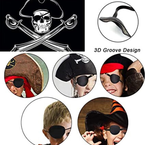 3 Pieces Eye Patches Eye Patches Strabismus Cosplay Eye Mask