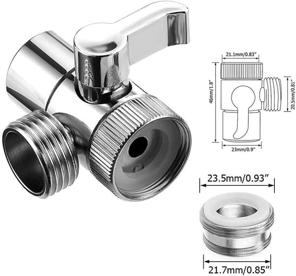 1 sæt Badeværelses Vandhane Adapter, Hane Diverter Ventil Adapter, Vask