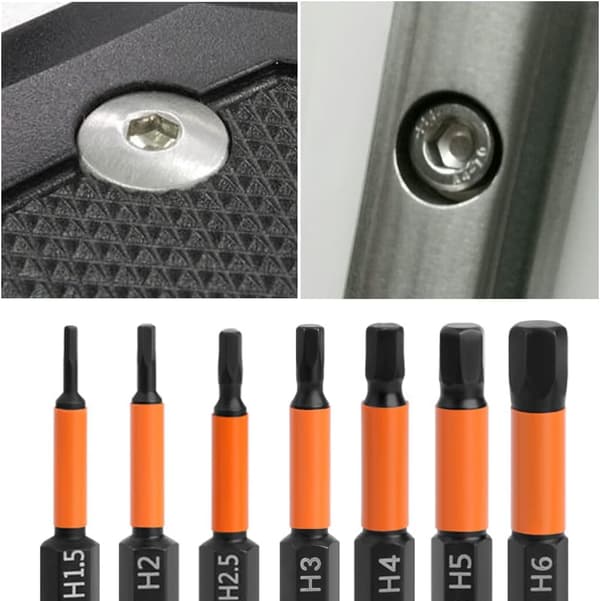 7 stk. Magnetisk Unbrakonøgle Borbitsæt H1.5-H6 Metrisk 2 Tommer