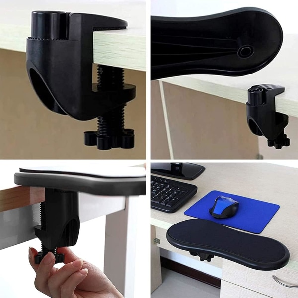 Justerbar armstøtte til håndled, ergonomisk roterende memory foam