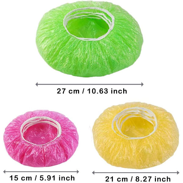 Gummibandsplastlock, 8 stycken elastiska matöverdrag, gummiband