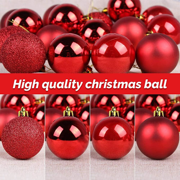 Set med 36 Assorterade Okrossbara Julgranskulor för Jul
