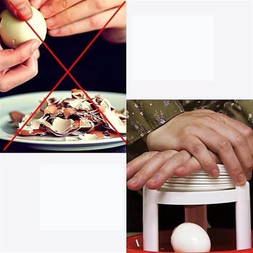 1 stk Manuell Eggeskallfjerner Enkel å Bruke Egg Hard Ekstruder Verktøy