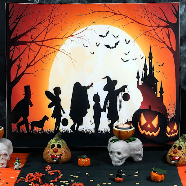 Halloween-seinätapetti, Kuun yön lepakko-tapetti, Juhla