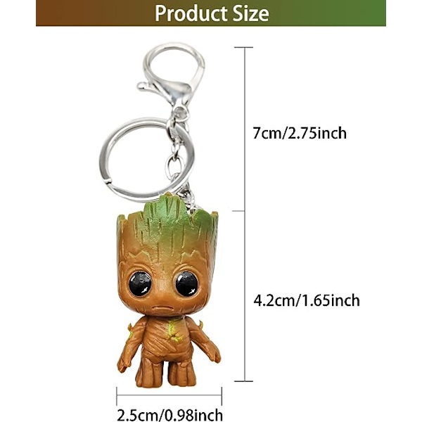 Groot Nøgleringe, 8 stk. Guardians of the Galaxy Baby Groot