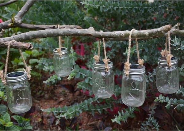 6 stk. Burlap Wire Hangers i rustfrit stål til Mason Jar,