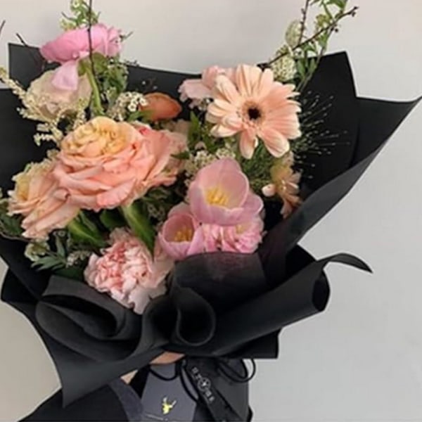 100 ark koreanskt bomullsblomsterpapper, non-woven blomsterpapper