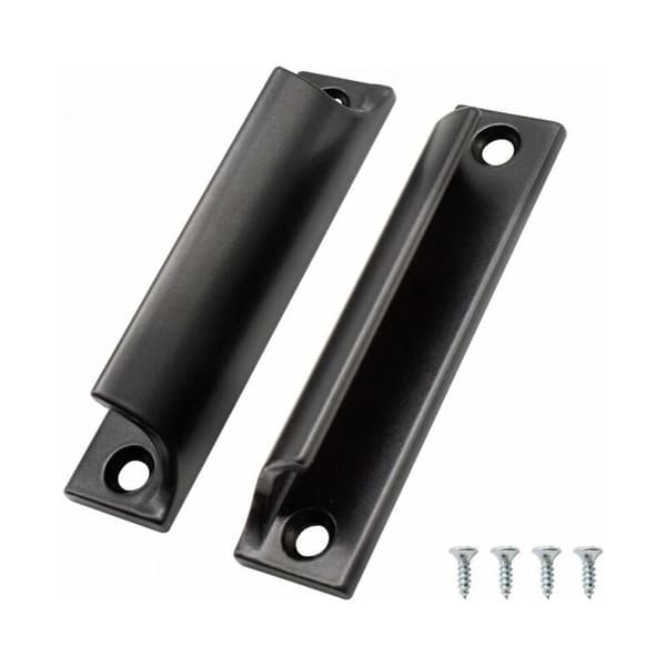 2PCS Skjutdörrhandtag, Aluminium Möbelhandtag, Svart Kitche