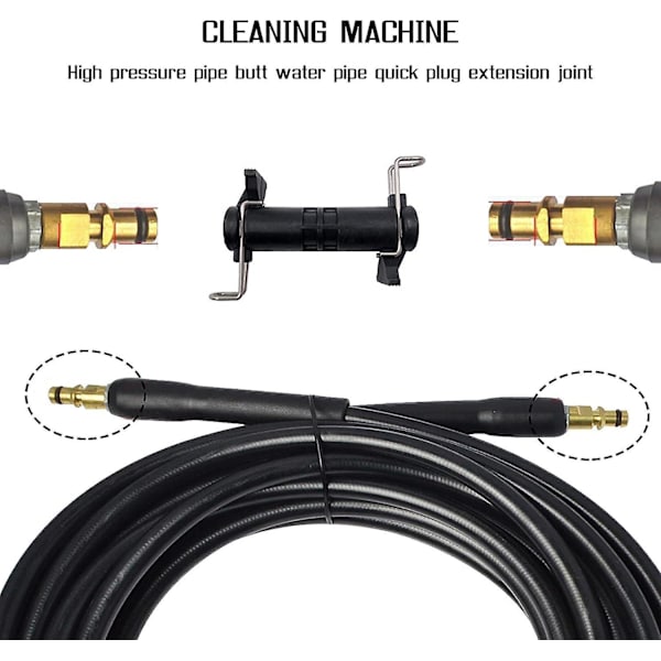 Ledningsadapter for skjøt, slange, vannspyling, høytrykksvasker, kompatibel med Karcher K2 K3 K4 K5 K6 K7