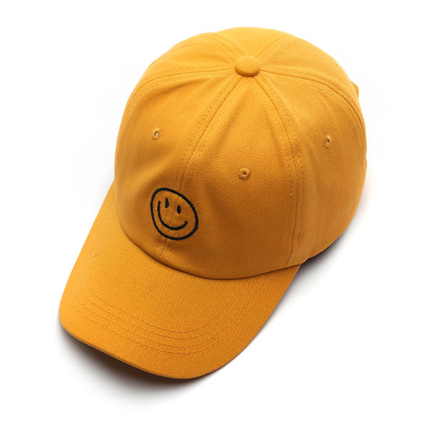 1 stk Smiley kvinde blød top broderet andetunge hat ins