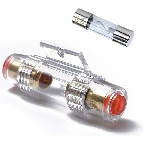 AGU Sikringsholder 4-8 Gauge AWG In-Line med Én 100A AGU Sikring til Bil Audio/Alarm/Forstærker/Kompressorer
