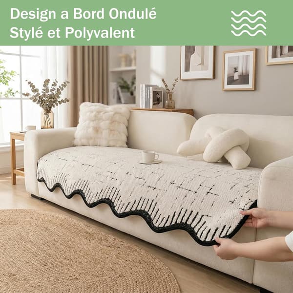 Blødt skridsikkert sofabetræk, møbelbeskyttelse og dekoration, til hunde og kæledyr (Beige, 70 * 90 cm)