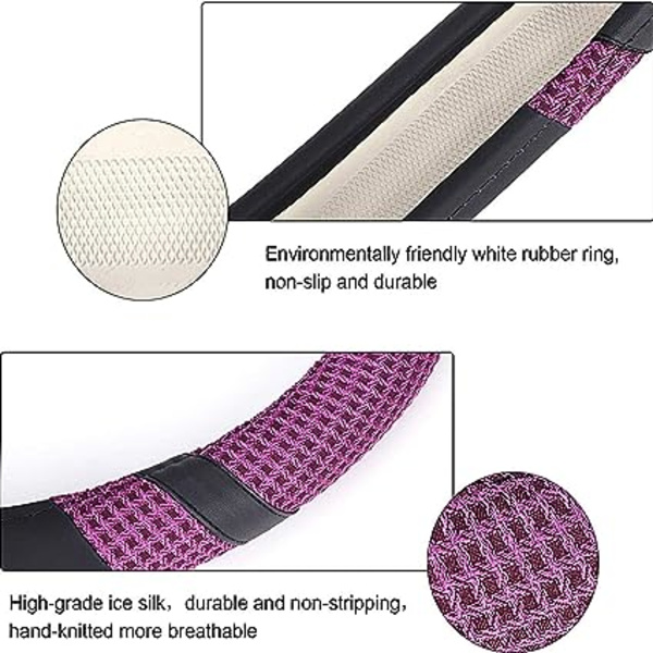 (Lila) Mikrofiber Rattöverdrag Mjukt Läder Is Silke