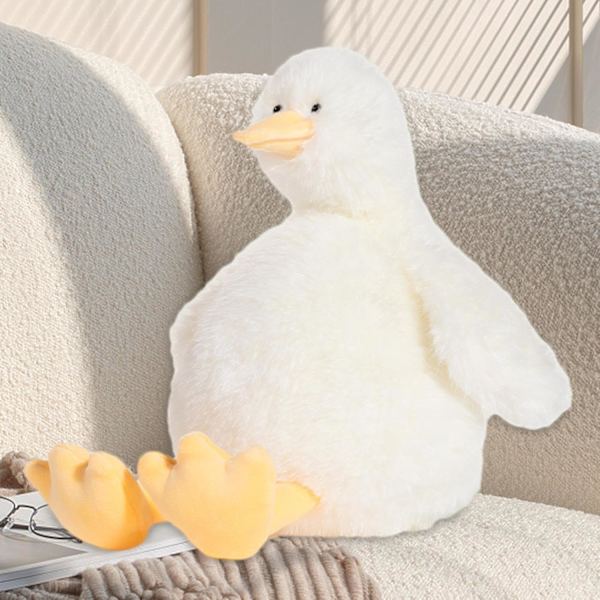 Plushdjur Anka, Gosig Plyschleksak, Mjuk Sovkamrat, Leksaksanka, Söt Kudde för Soffa, Säng