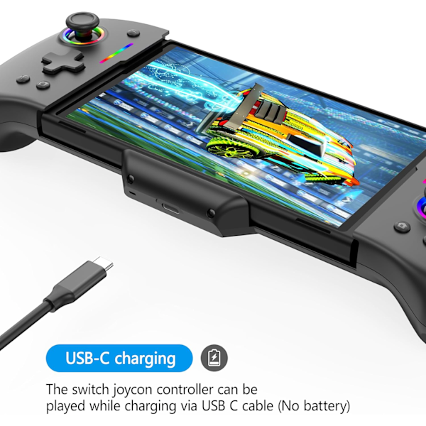 Switch-kontroller för Nintendo Switch/OLED, Uppgraderad Fullstorleks Ergonomisk Handhållen Läge Nintendo Switch OLED Kontroller