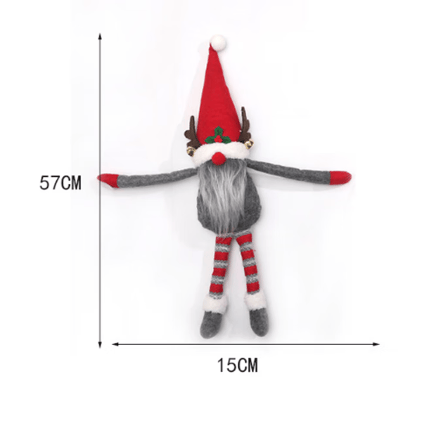 Set med 2 Tomtedockor Julgardin Knappar, Herr och Fru Tomte