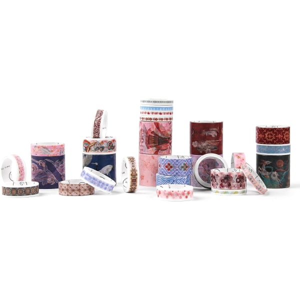 100 Rullar Washi Tejp Set, Multi-Mönster Washi Tejp Limtejp