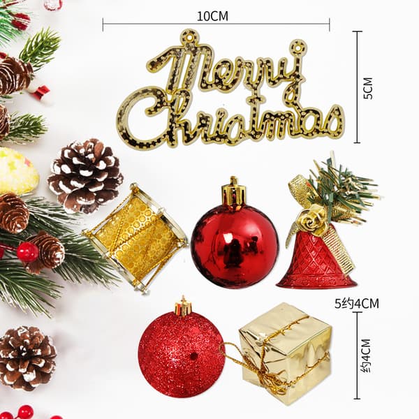 Julepynt, julekugler, klokker, gaveæsker,