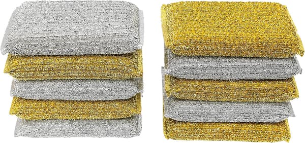 10 stycken (Guld+Silver) Skurplattor Svampar Repfri Skur