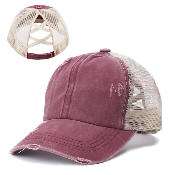 1 Burgunder vintage mesh baseball cap