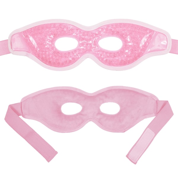 2 återanvändbara gelögonmasker för svullna ögon (blå och rosa)