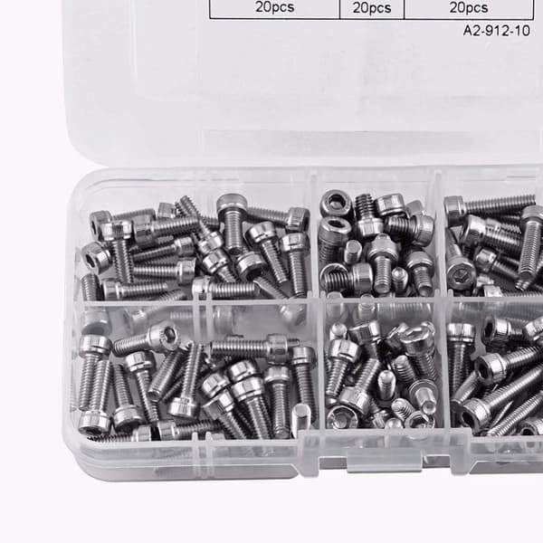 120 st M4x6/8/10/12/16/20 Rostfritt Stål Hexagon Socket Cap