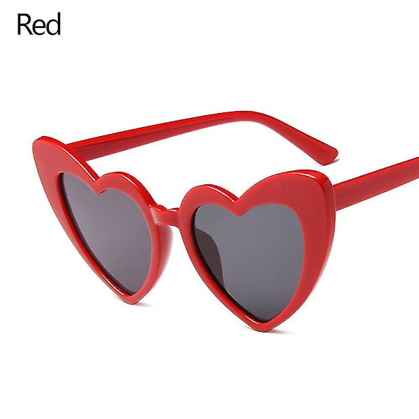 Hjerteformede solbriller til kvinder, Fashion Love Heart solbriller Uv400 beskyttelse briller, Vintage solbriller