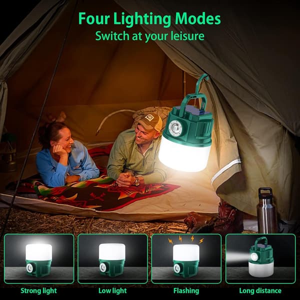 Solcelled Campinglys 3600mAh LED Campinglanterne 1000 Lumen