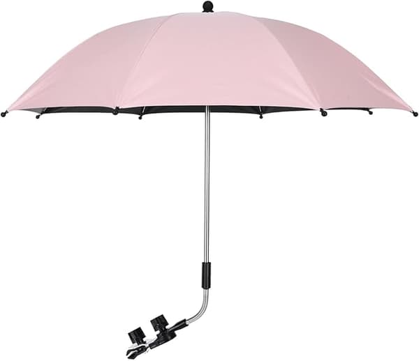 Justerbar Barnevognsparaply Med Universal Klips, 75cm UPF 50+