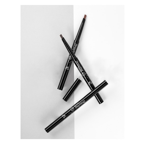 Mørkebrun øjenbrynsblyant Fyld og fluff makeup, 2 øjenbryn