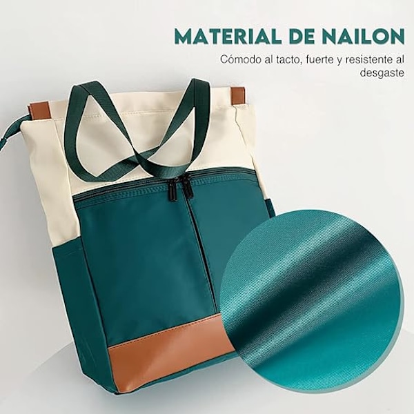 Damer Ryggsäck för Laptop - Nylon Tote Väskor Handväska, Trendiga Ryggsäckar med Flera Fack