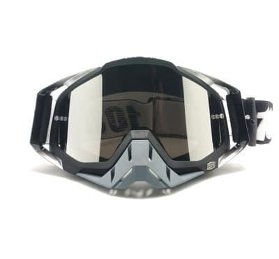 Helsvart + grå (transparent) 100% mountain motocross Wind