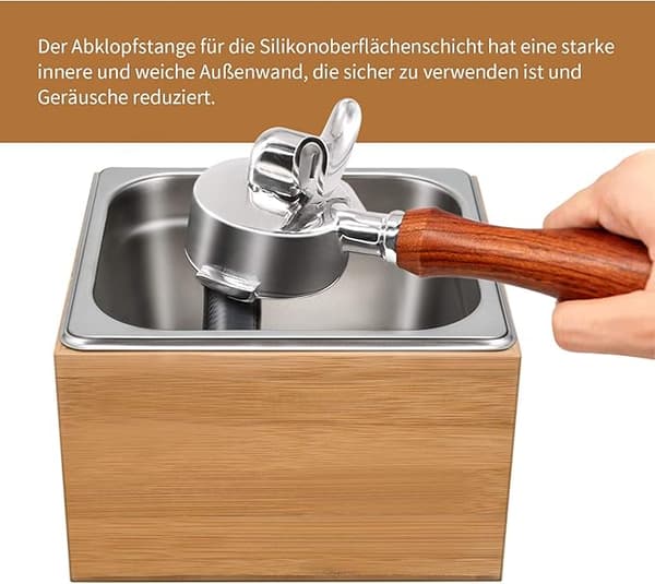 Kaffegrumsboks, kaffegrumsbeholder med silikone