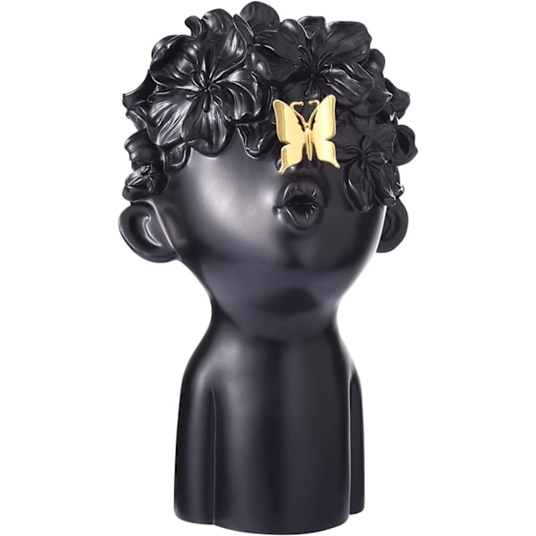 Dekorative harpiksstatuer Sort
