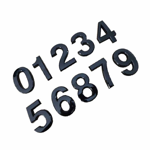 Pronssiset 3D-postilaatikk numerot 0-9 - Pronssi, itseliimautuvat talonumerot postilaatikkoon, toimistoon, autotarroiksi