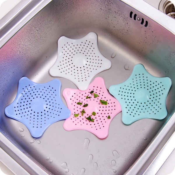 Silicone Sink Strainer(Green), Shower Hair Strainer, Starfish