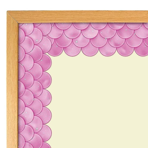 20m Ombre Lila Scallops Anslagstavla Gränser Regnbåge Raka