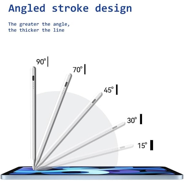 Stylus Pen til iOS/Android/Windows Stylus Pen med Dual Touch Screen Stylus Blyant (Hvid)
