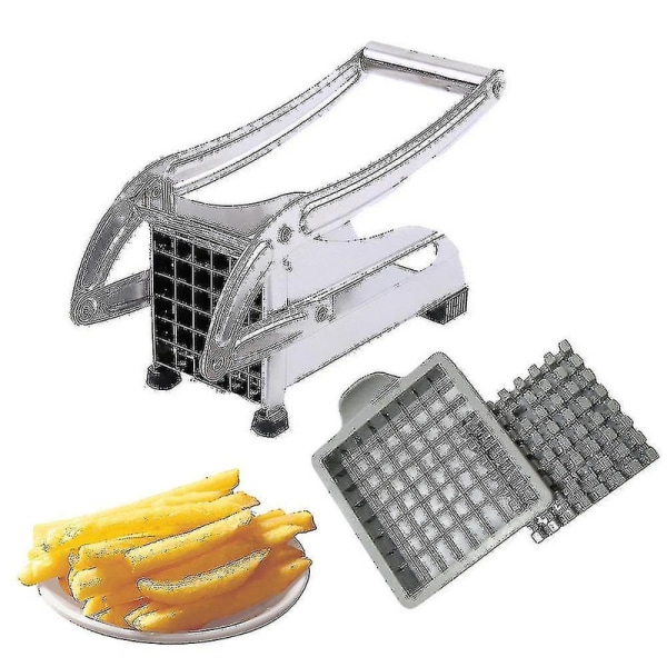 Rostfri pommes frites skärare potatis grönsaksskärare hackare tärningsskärare 2 blad