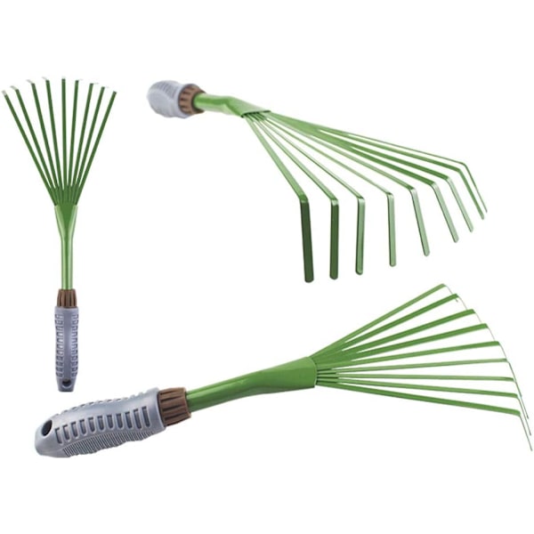Metal Have Rake med Ni Tænder Græs Rake Blade og Blomster