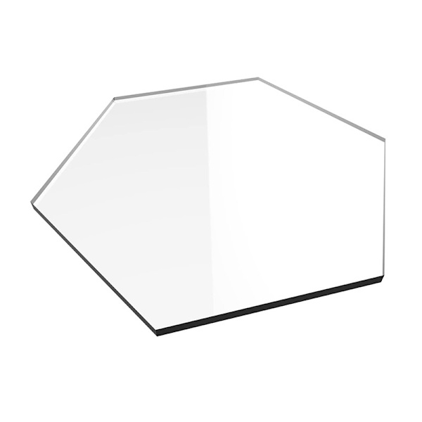 10 stk. Klart Hexagon Akryl Navneskilte til Bord, Blanke Navneskilte