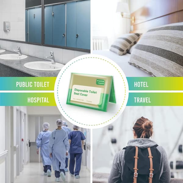 100 Engangs Toiletklap - Biologisk Nedbrydelige Papir Toiletklap -