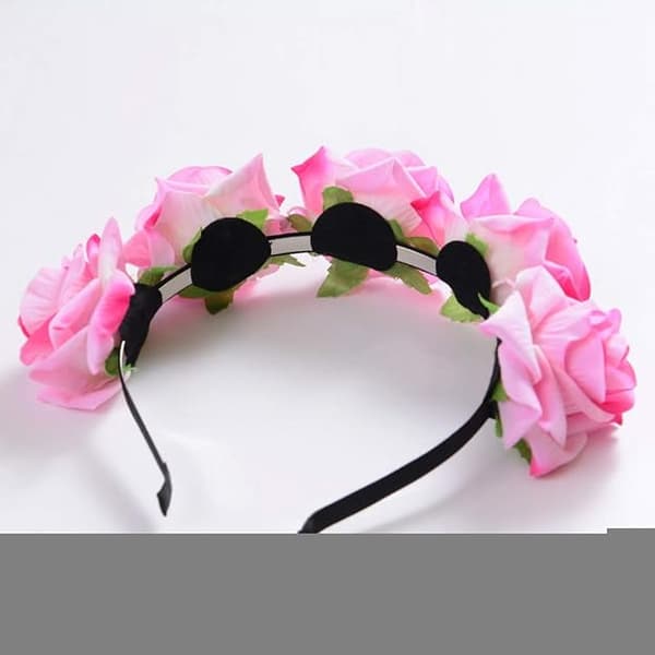 Bryllups-brudepike-tiara med roseblomst for barn