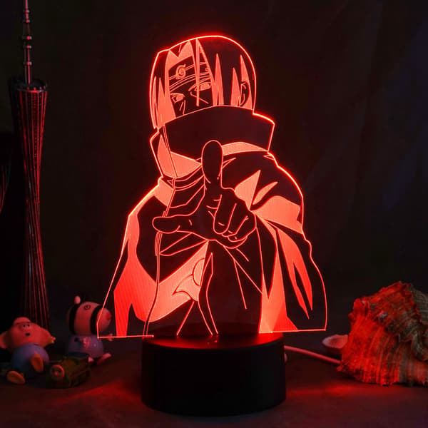 1 stycke Naruto 7 färger byter 3D visuell modellering LED Anime