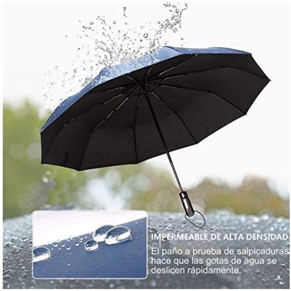 Automatisk Rejse Paraply Stor Golf Paraply Foldbar Paraply Rejse Paraply UV Beskyttelse Regn Paraply Vindtæt