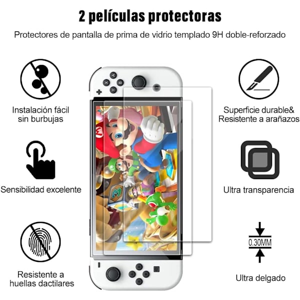 Etui med 21-i-1 OLED-tilbehørspakke til Nintendo Switch, sort, 23 cm