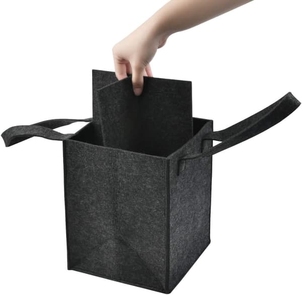 2 kpl huopapullokassi 4 pullolle (harmaa), 16*16*28cm huopapulloteline