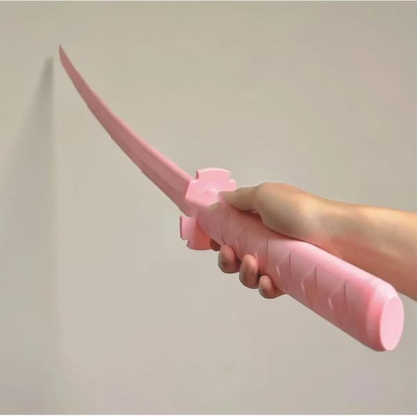 3D-trykte Gravity Retractable Samurai Sword Modellleker, Plast 3D-trykt Retractable Sword, Teleskopisk Katana Leke,