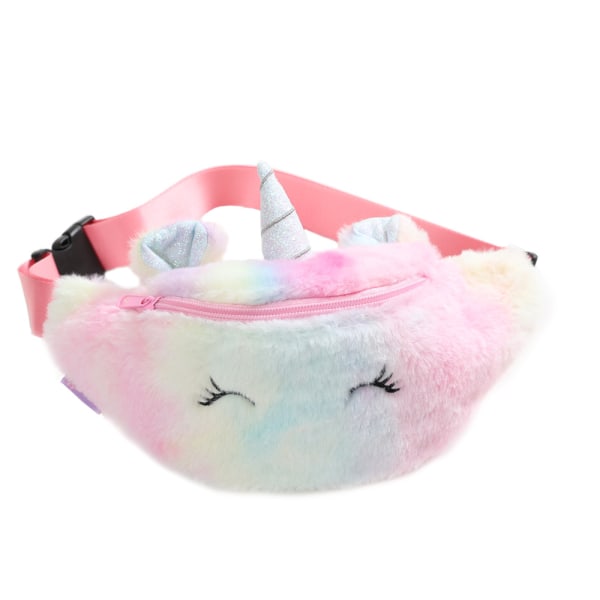 Cute Animal Style Fluffy Waist Belt Bag Crossbody Purse for