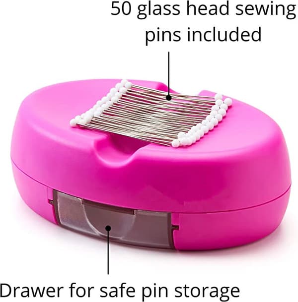 Magnetisk nåleplate med skuff (magenta)